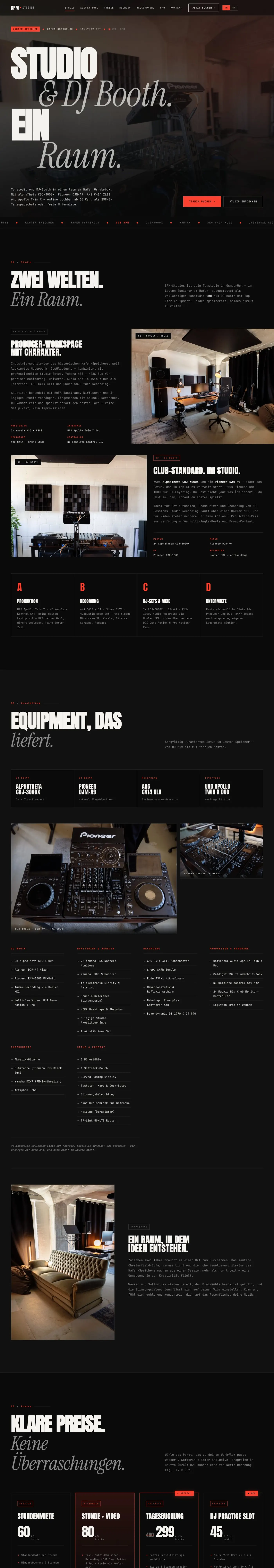 Desktop-Ansicht von bpmstudios.de