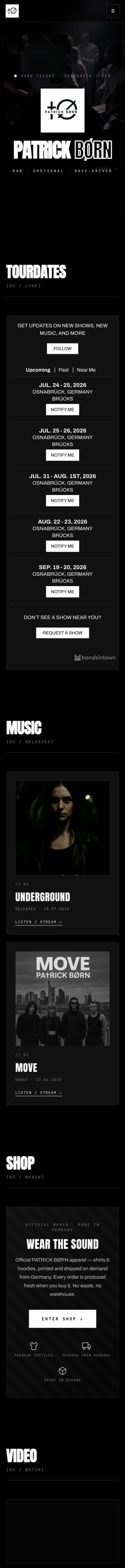 Mobile Ansicht von patrickbornmusic.com